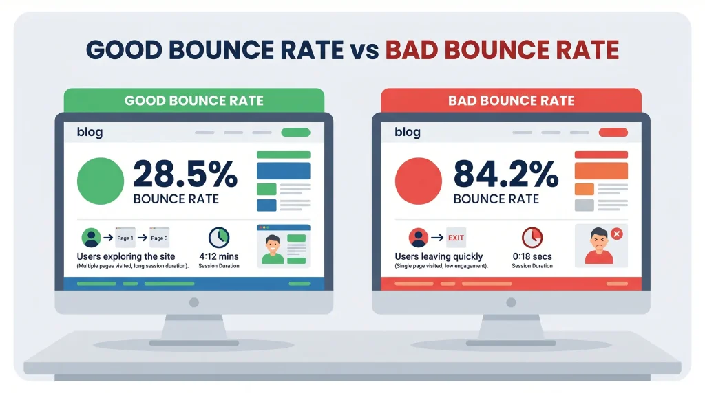 good bounce rate vs bad bounce rate