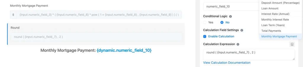 Fluent Forms rounding up a decimal number