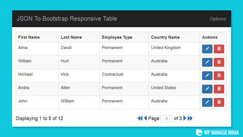 Datatable Plugin For Jquery QuyaSoft