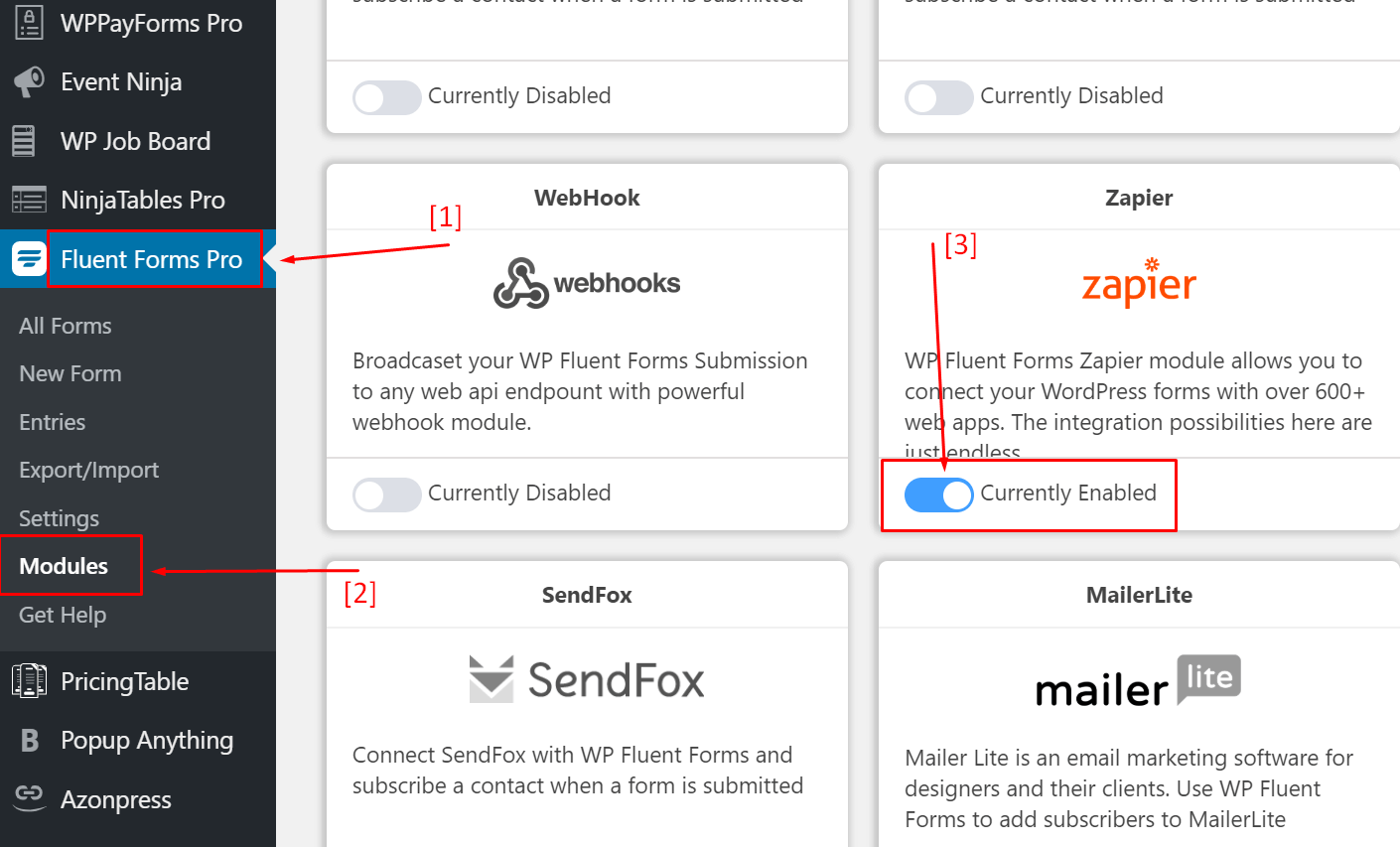 Zapier Integration with WP Fluent Form