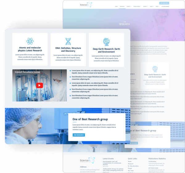 Science-X WordPress Education Research Theme