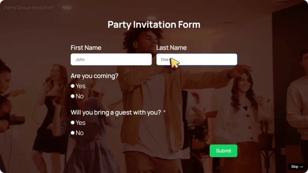 Image showing Fluent Forms lead capture form embedded inside a FluentPlayer video