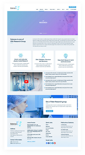 Science-X WordPress Education Research Theme