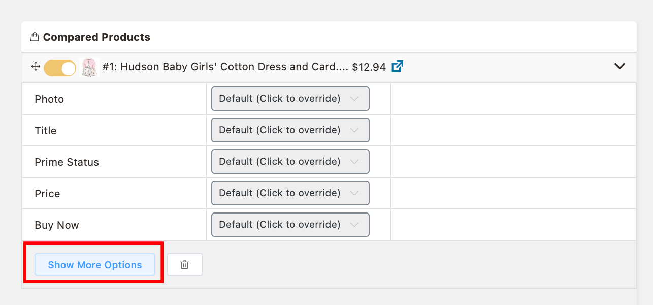 Show More Options - Comparison Table - Azonpress