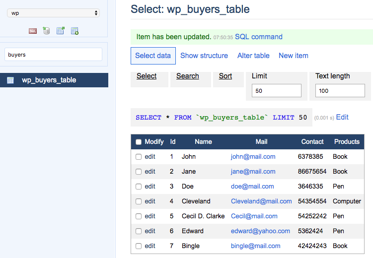 Construct Table From Custom Sql Wp Manage Ninja