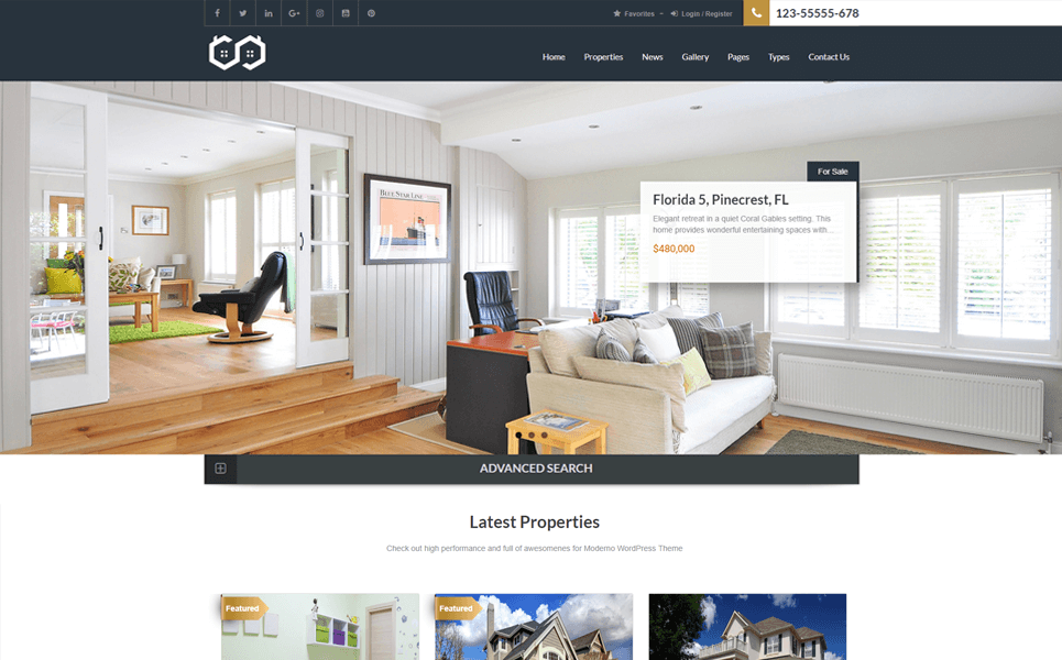 Moderno - Real Estate Premium WordPress Theme