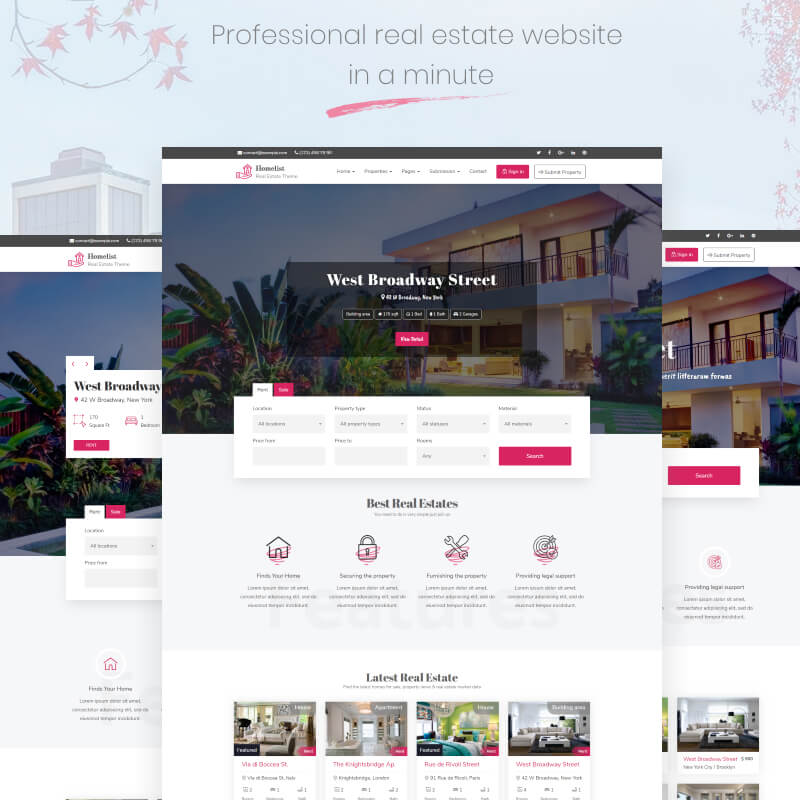 real estate wordpress theme wpmanageninja