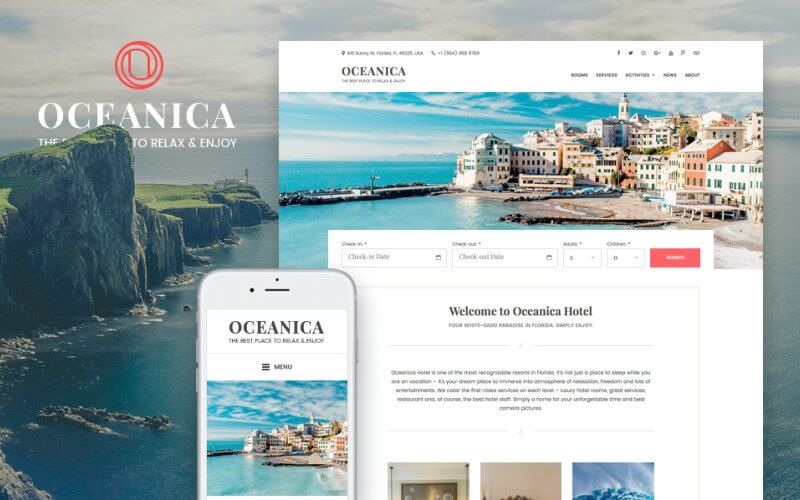 Oceanica - Hotel Booking WordPress Theme