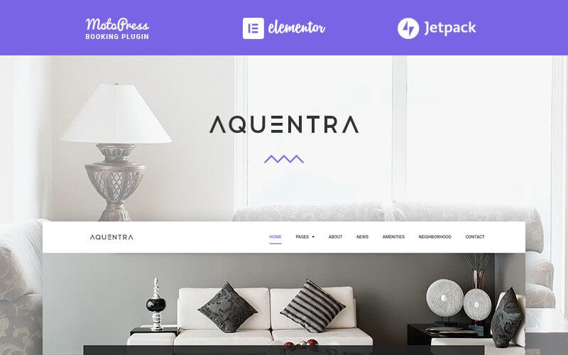 Aquentro - Single Property Rental WordPress Theme