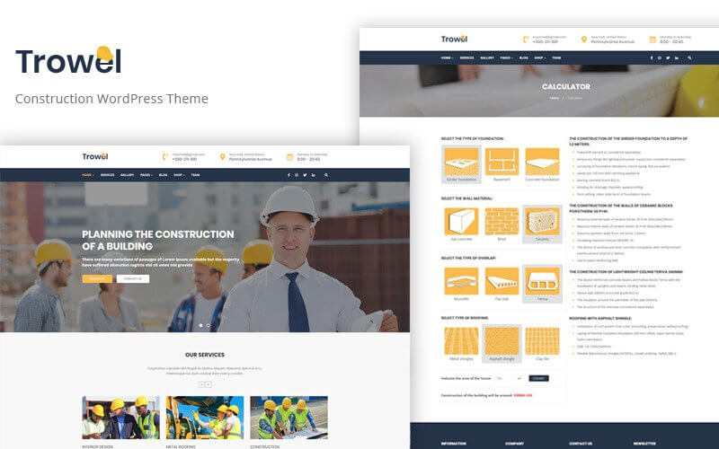 Trowel - Construction WordPress Theme