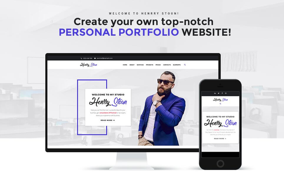 Henry Stoun - Personal Website WordPress Theme