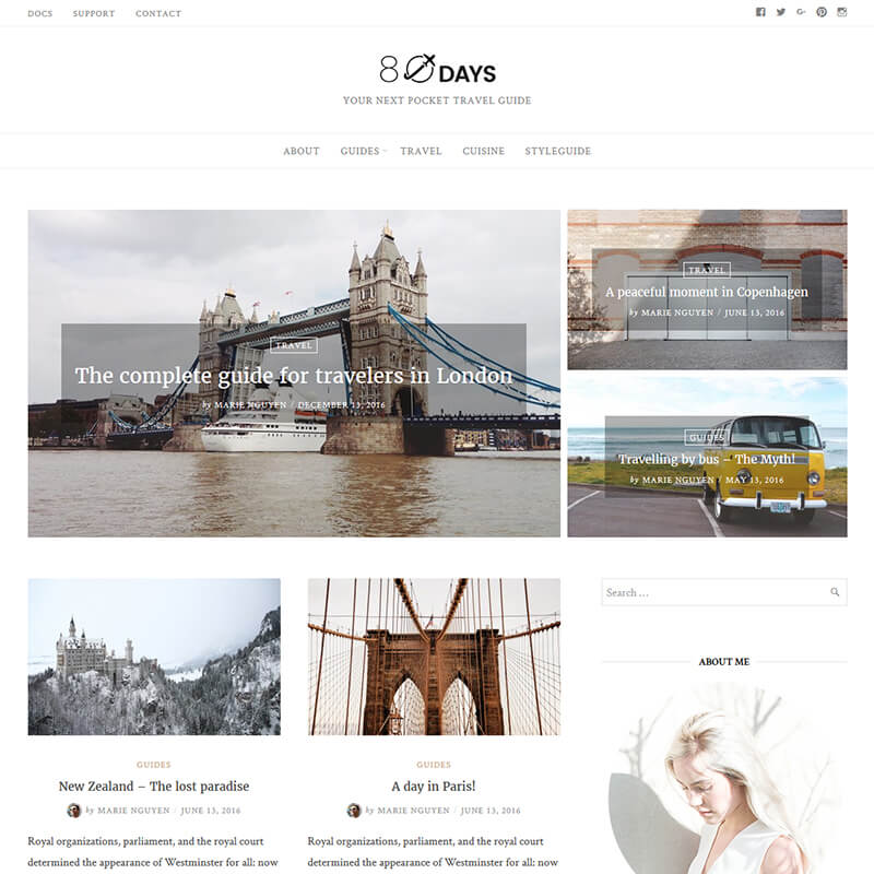 personal blog wordpress theme