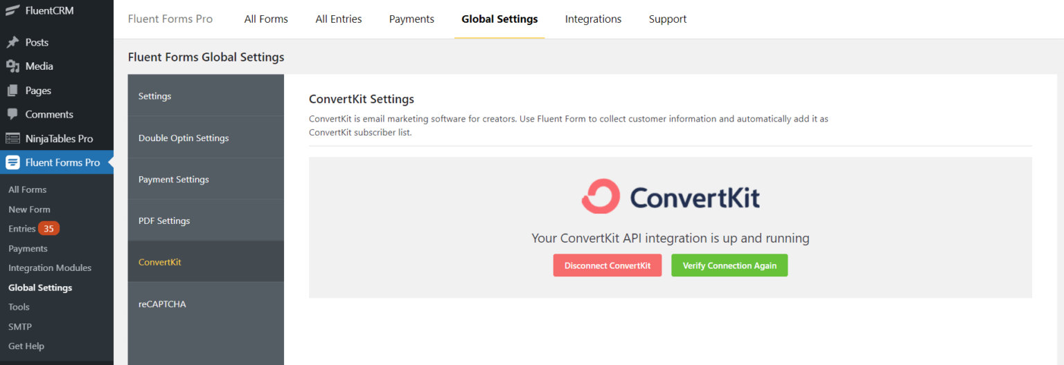 ConvertKit Integration With Fluent Forms - WP Manage Ninja