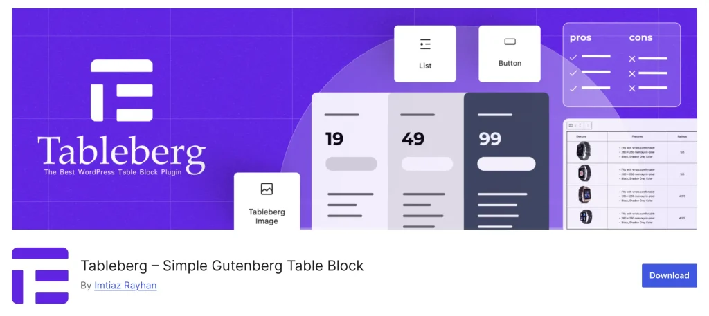 Tableberg builds tables as native Gutenberg blocks rather than shortcode-embedded objects. Tables live inside the block editor exactly like any other block: draggable, nestable, and compatible with full-site editing workflows.