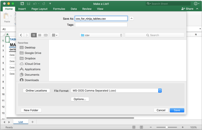 datagrip import csv create table