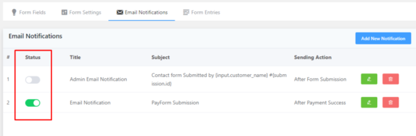 Setting up Admin Email Notifications - WP Manage Ninja