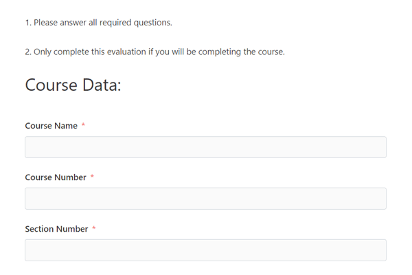 Fluent Forms Prebuilt Templates - Course Evaluation Survey
