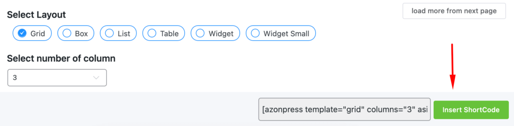 Azonpress-Insert-Shortcode