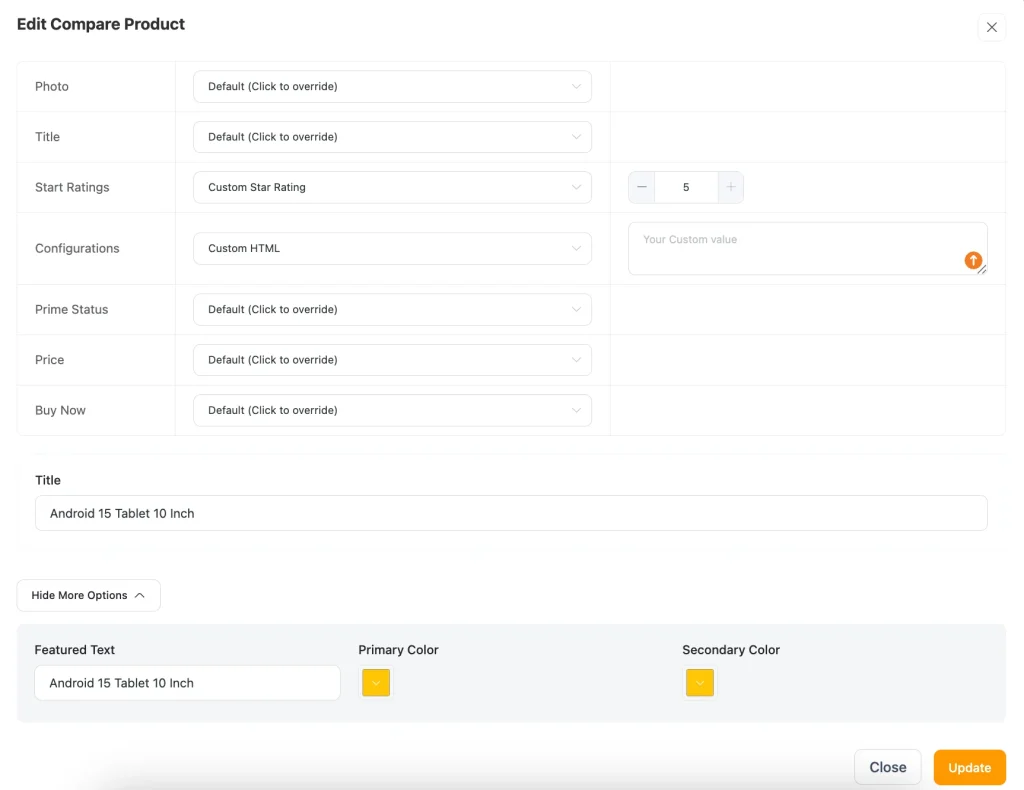 Showing how to set featured product and highlight specific product to make it more attractive