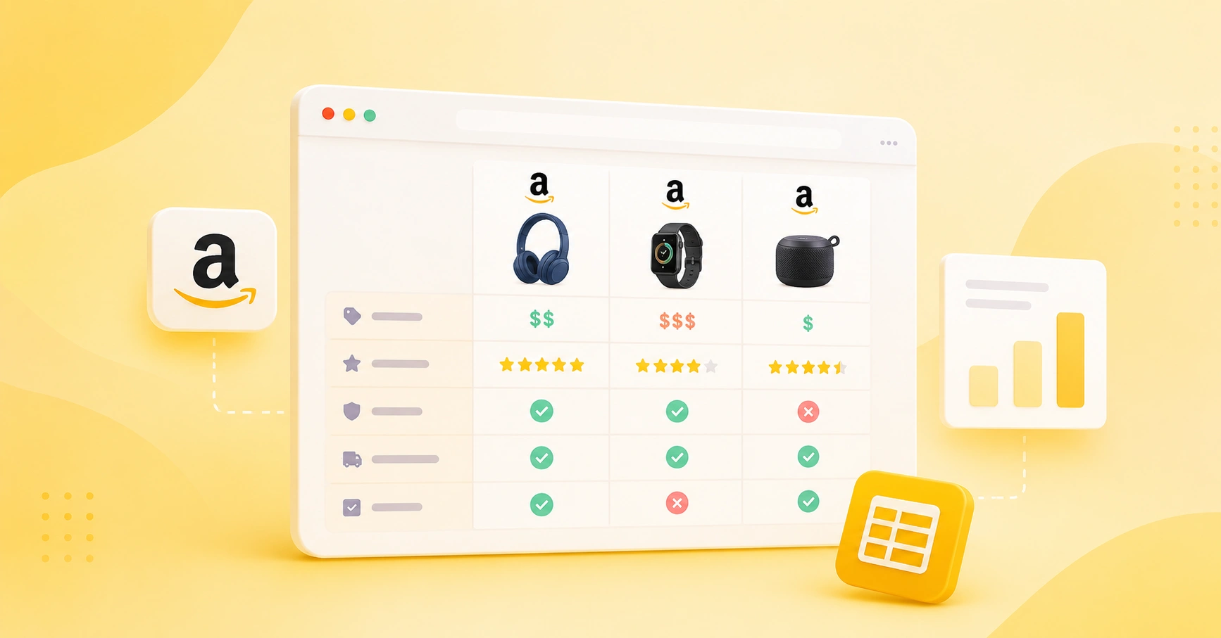 Featured Image for Amazon Product Comparison Table