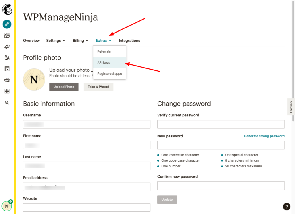 Mailchimp Integration - Api Jeys - Fluent Forms