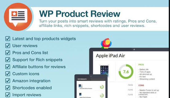 WP product review review plugin
