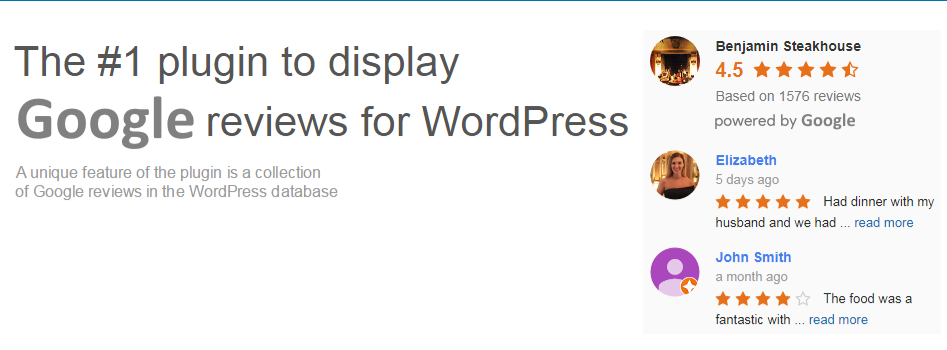 Free reviews plugin Google reviews widget