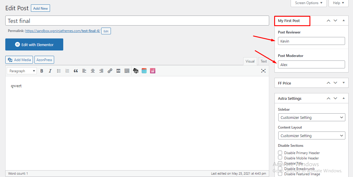 How to use ACF in Post Creation Form - WP Manage Ninja