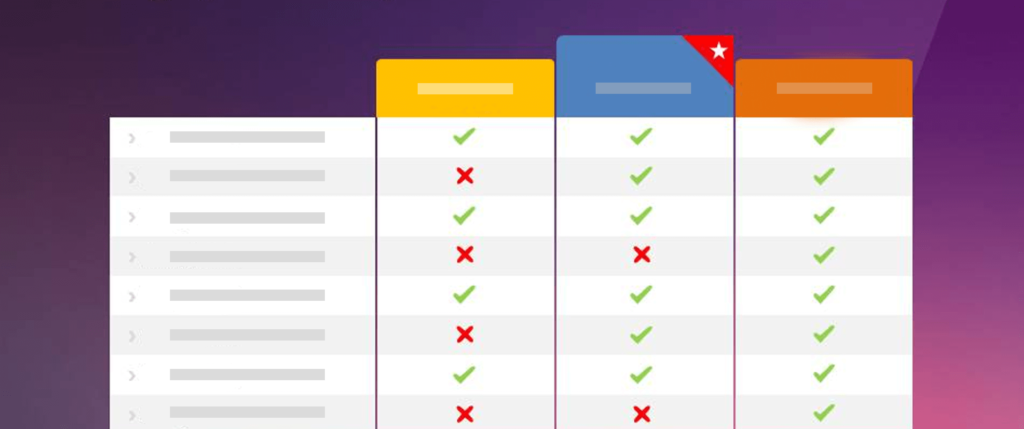 include comparison tables