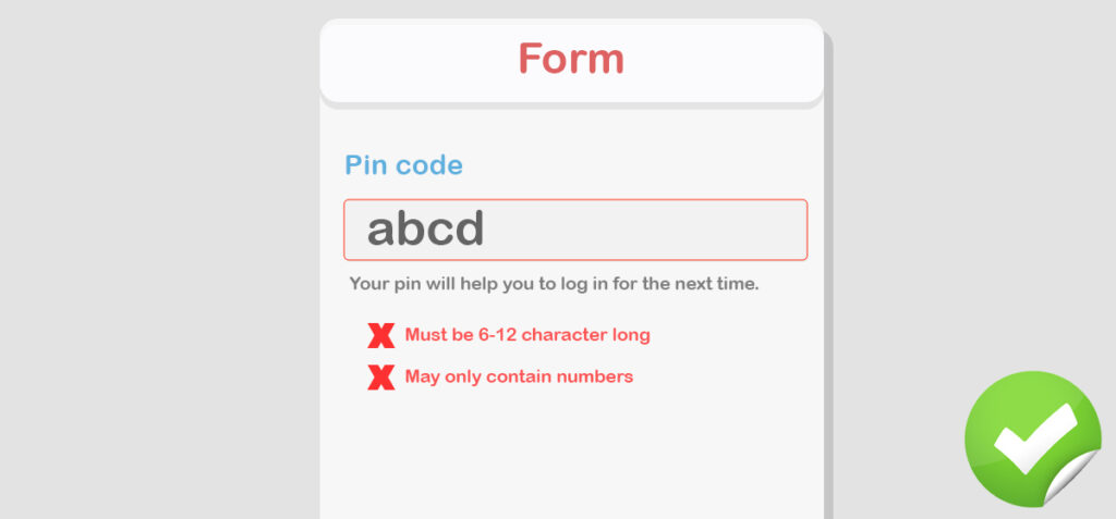 restriction for data inputs