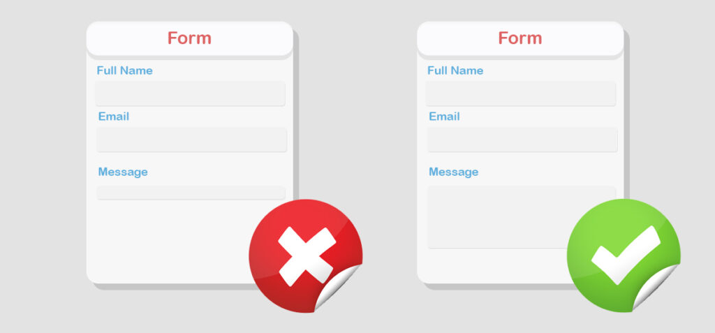 well-distributed input fields