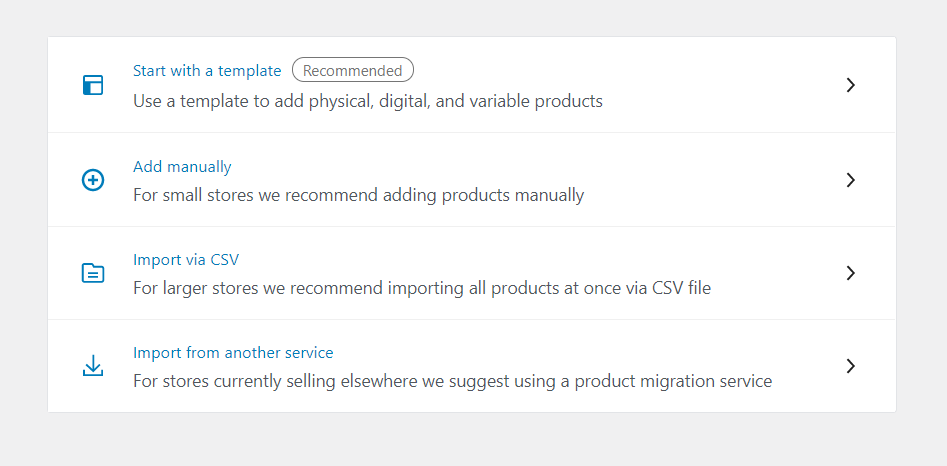 add WooCommerce products