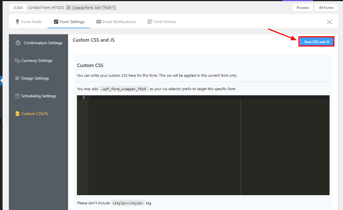 Custom CSS / JS in WPPayForm - WP Manage Ninja