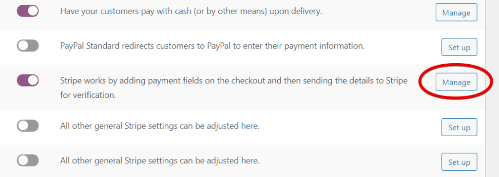 Manage Stripe for WooCommerce