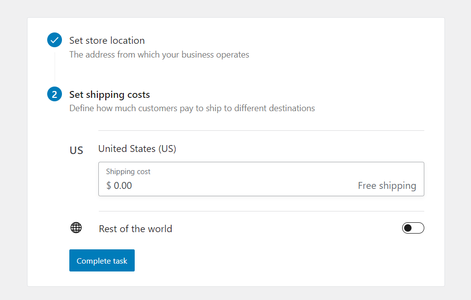 WooCommerce shipping