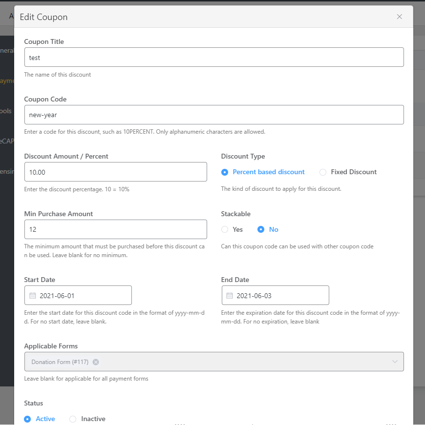 How to add Coupon field to your Payment Form - WP Manage Ninja