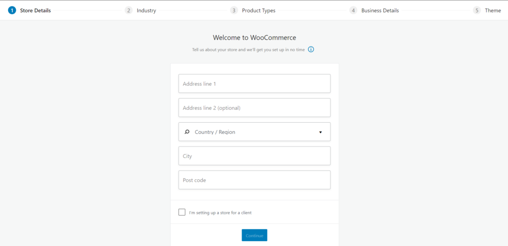 WooCommerce Store details 