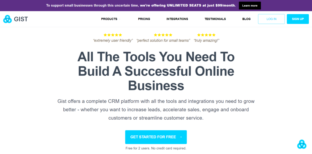 Gist Email Marketing Software