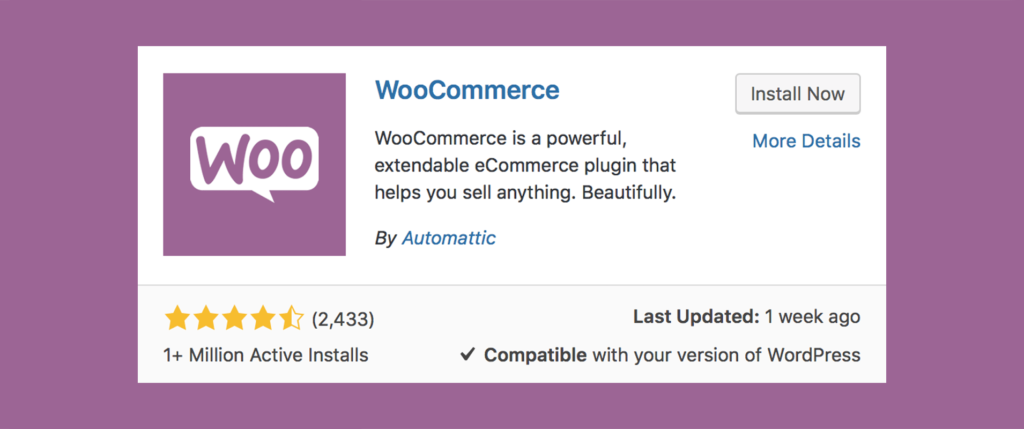 Install WooCommerce