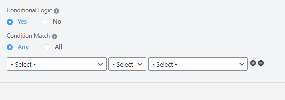 Conditional logic, Fluent Forms