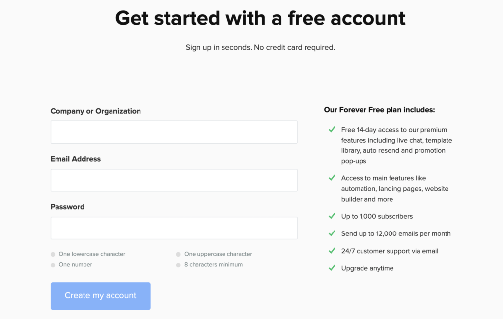 MailerLite Signup