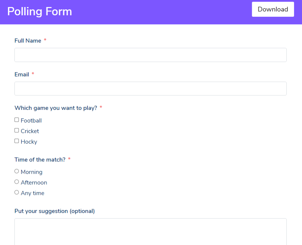Polling Form Template for Better Engagement - Fluent Forms