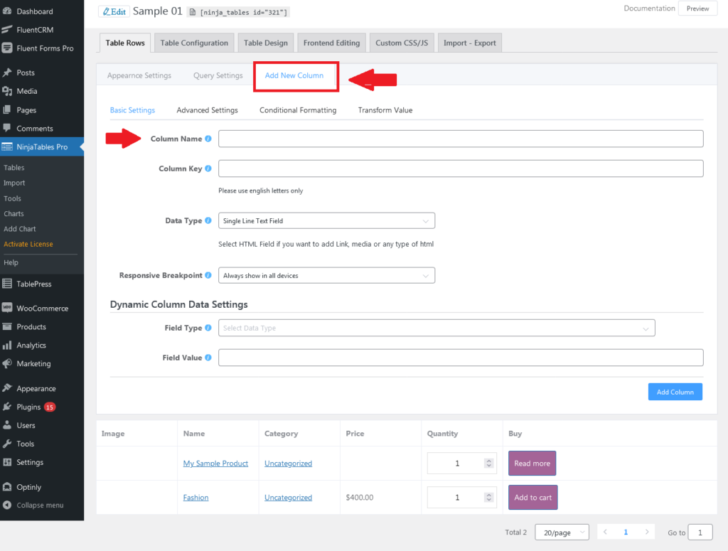 How to Create Woocommerce Product Tables With Table Plugin