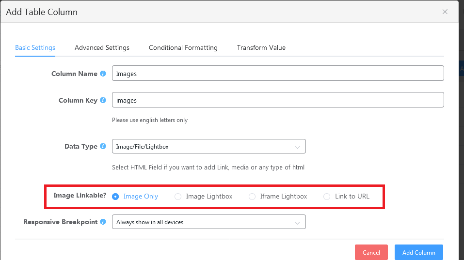 wordpress data table with images by Ninja Tables