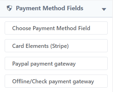 Payment Method Fields - WPPayForm