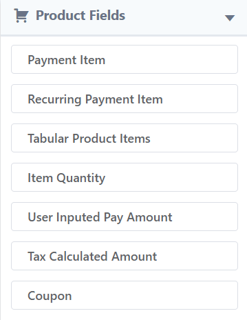 Product fields - WPPayForm