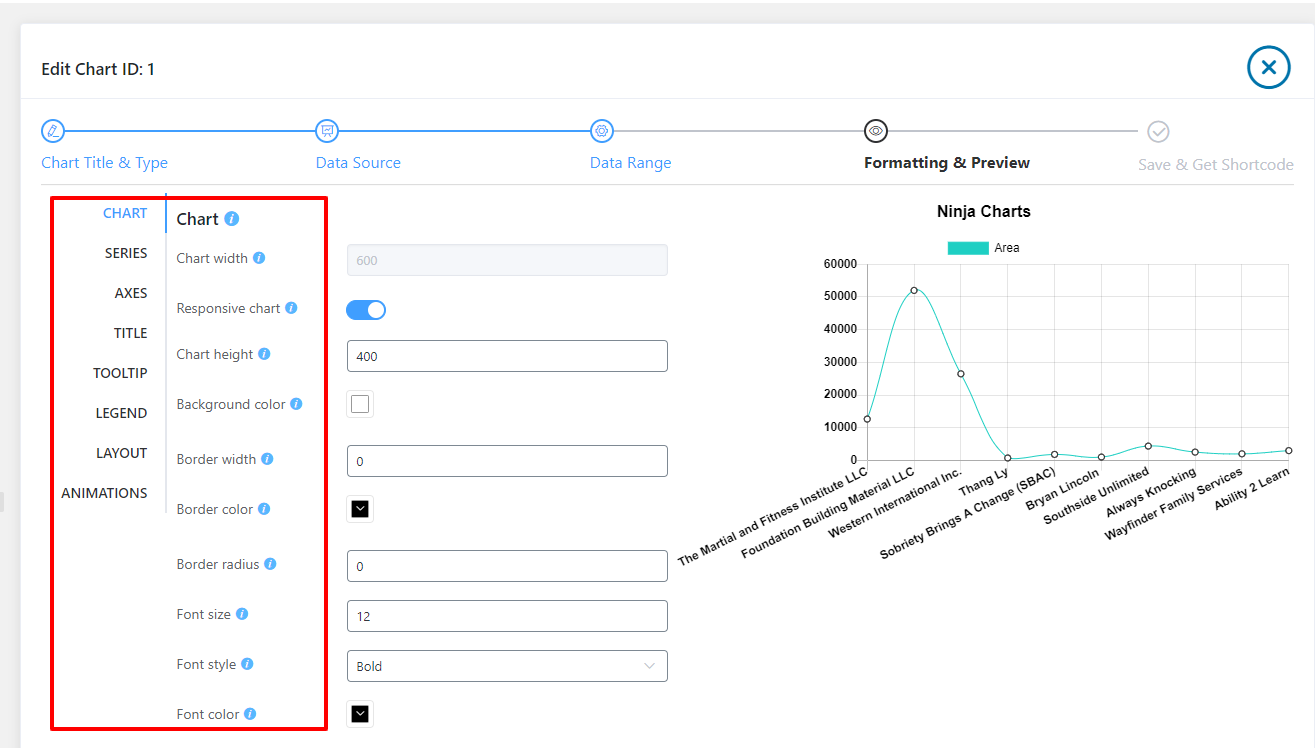 How to create Ninja Charts with Ninja Tables - WP Manage Ninja