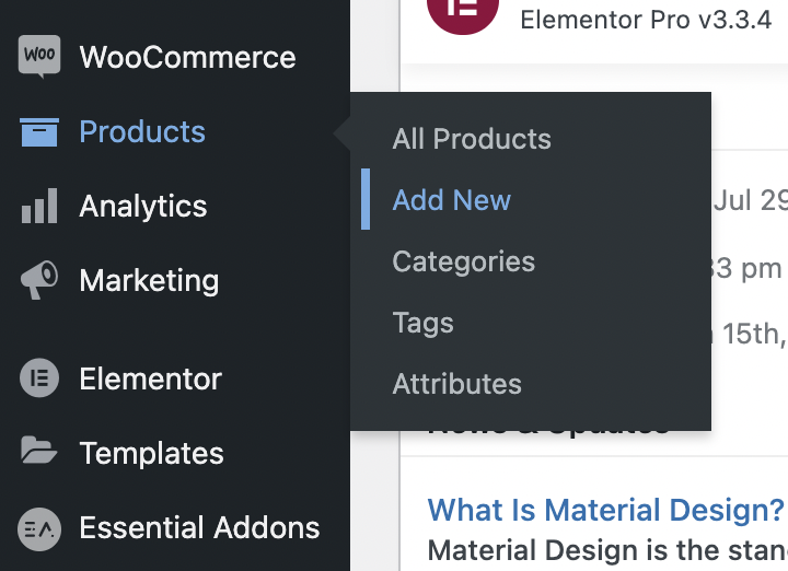 add WooCommerce products