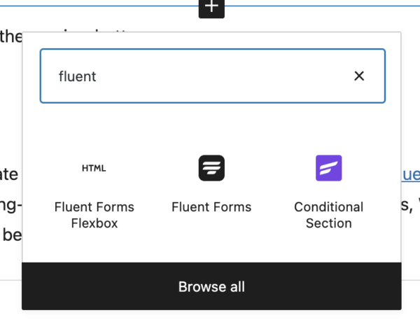 Fluent Forms Block