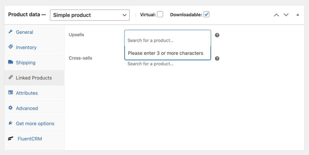 Add linked products for upsells and cross-sells